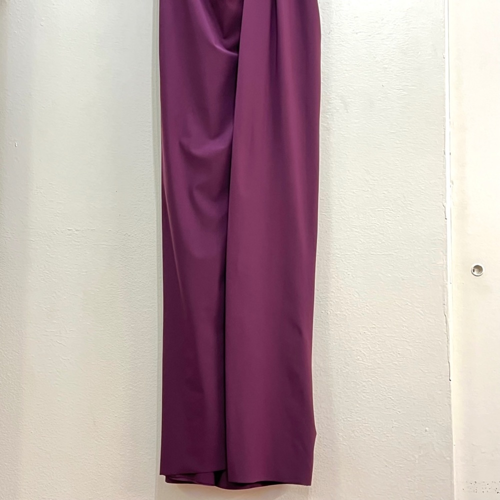 NEW Chiara Boni La Petite Robe Litonya Uni Bracelet Sleeve Gown Burgundy Size 2 - Picture 5 of 12